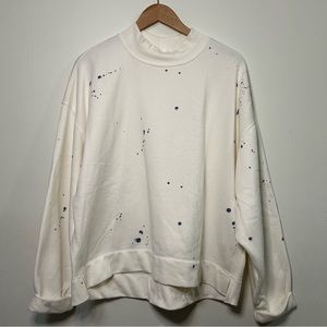 Like New Old Navy Ink Splatter mock neck pullover - Size XL